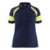Blaklader BLAKLADER 35291050 Women's Polo Shirt with Hi vis Hi Vis Reflective Short Sleeve Work Polo WOMEN - 60% Cotton - 352910508933