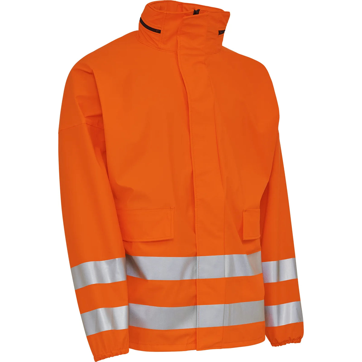 ELKA Rainwear - PU visible rain jacket with reflective tape - Fluorescent Orange
