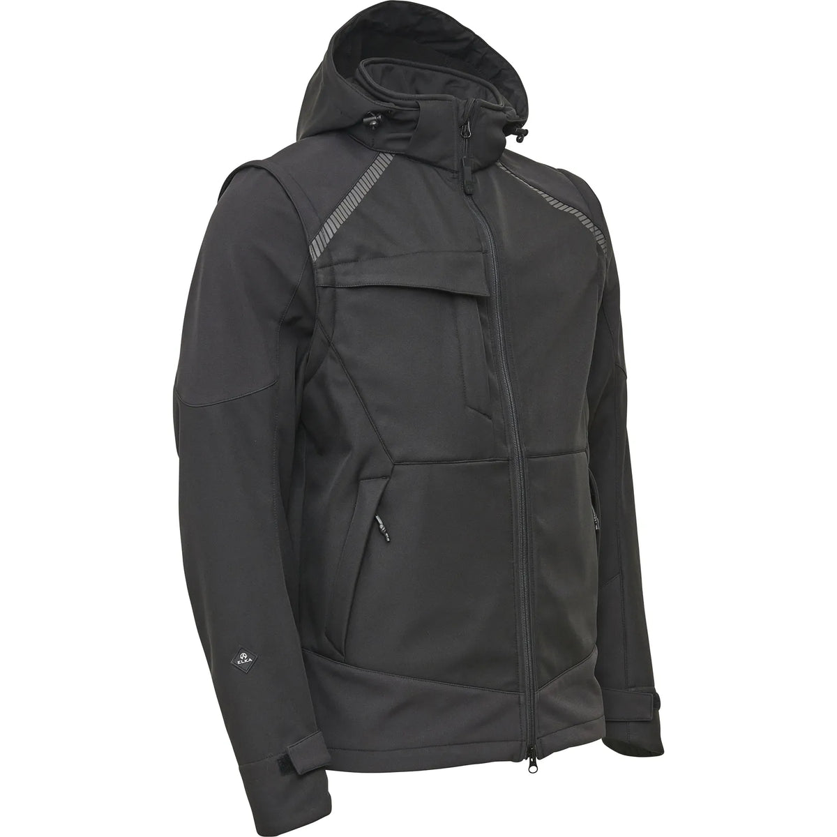 ELKA Rainwear - Working Xtreme Softshell Jacket with detachable sleeves - Black