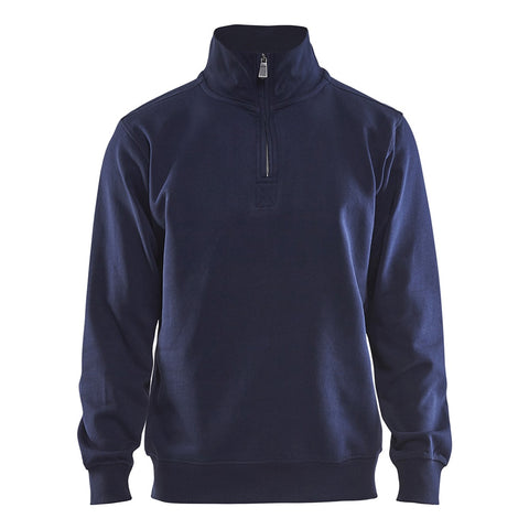 Blaklader BLAKLADER 33651048 Sweatshirt With Collar Half-zip Work Sweatshirt MEN - Brushed Inside - 336510488800