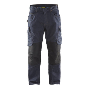 Blaklader BLAKLADER 14971141 | Service Trousers Denim Stretch Work Trousers Men - Cordura Denim - 149711418999