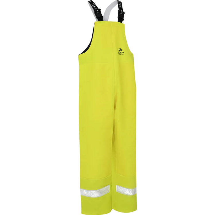 ELKA Rainwear - Unlimited Bib & Brace with high waist - Fluorescent Yellow/Navy