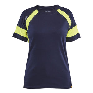 Blaklader BLAKLADER 35241030 Women's T shirt with Hi Vis Hi Vis Reflective Short Sleeve Work T-Shirt WOMEN - 100% Cotton - 352410308833