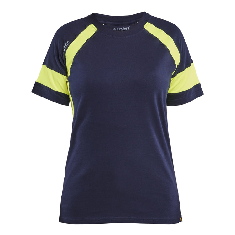 Blaklader BLAKLADER 35241030 Women's T shirt with Hi Vis Hi Vis Reflective Short Sleeve Work T-Shirt WOMEN - 100% Cotton - 352410308833