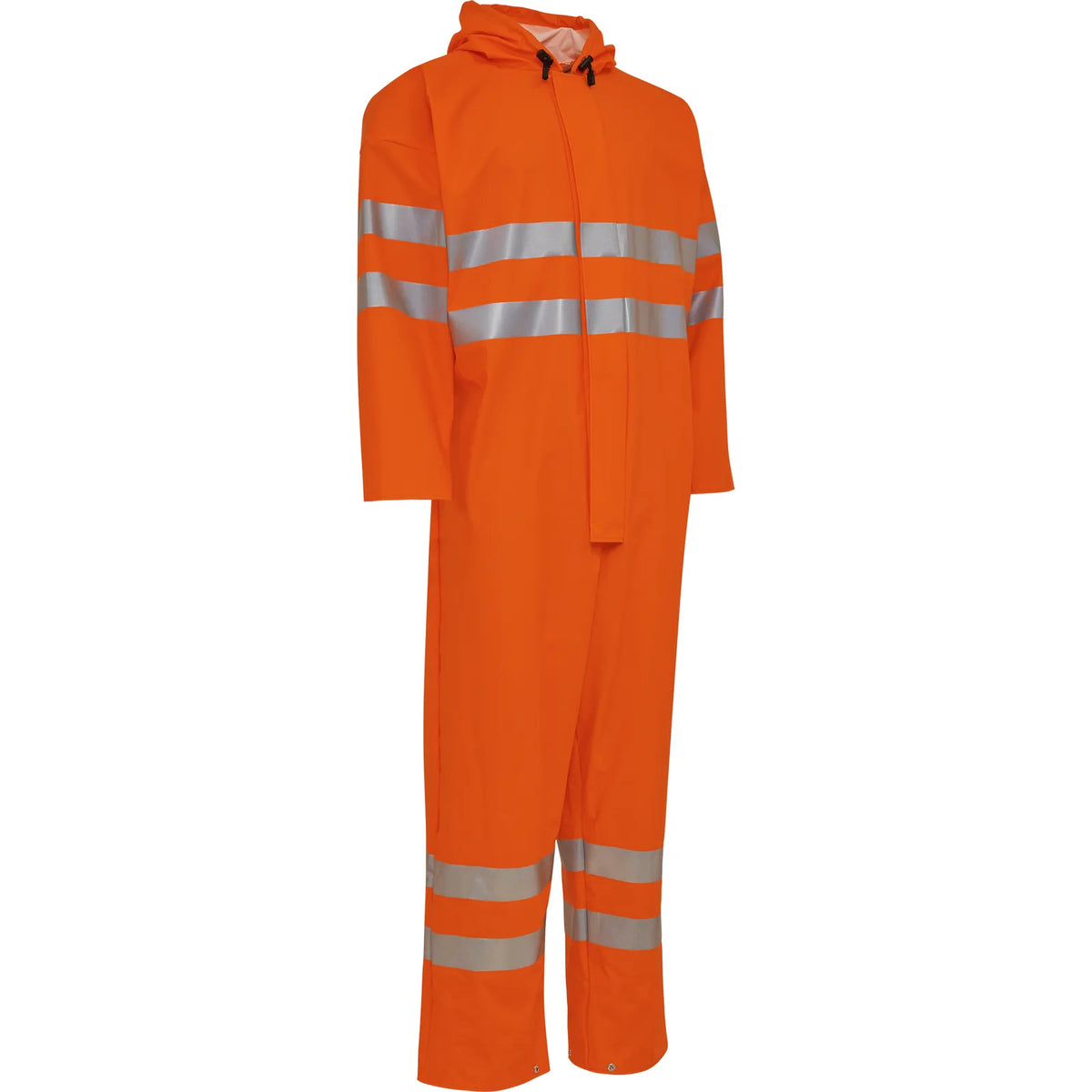 ELKA Rainwear - PU visible coverall with reflective tape - Fluorescent Orange