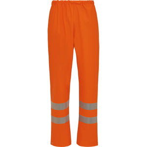 ELKA Rainwear - PU visible Waist trousers with reflective tape - Fluorescent Orange