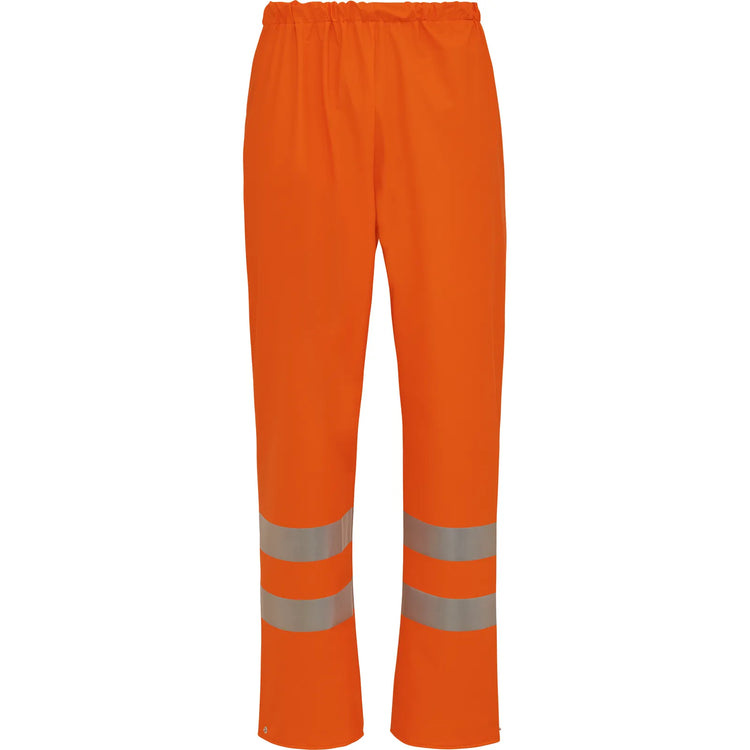 ELKA Rainwear - PU visible Waist trousers with reflective tape - Fluorescent Orange