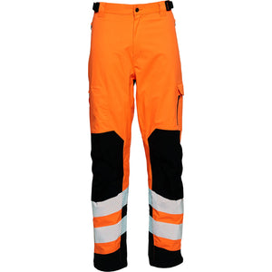ELKA Rainwear - Visible Xtreme Stretch Waist Trousers - Fluorescent Orange/Black