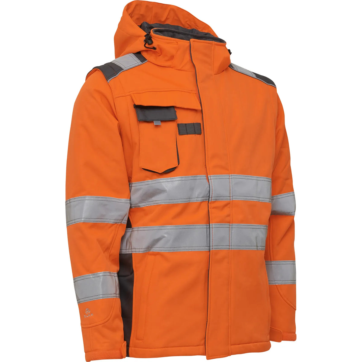 ELKA Rainwear - Visible Xtreme Winter Softshell jacket - Fluorescent Orange/Grey