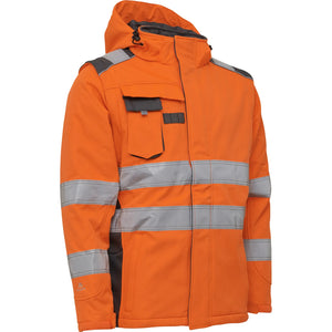 ELKA Rainwear - Visible Xtreme Winter Softshell jacket - Fluorescent Orange/Grey