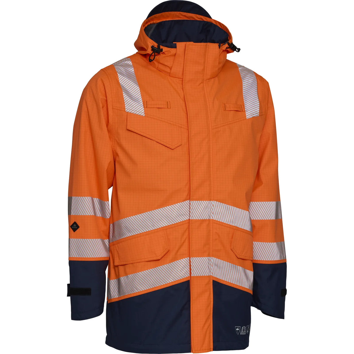 ELKA Rainwear - Securetech Multinorm Electric Arc Jacket Class 2 - Fluorescent Orange/Navy