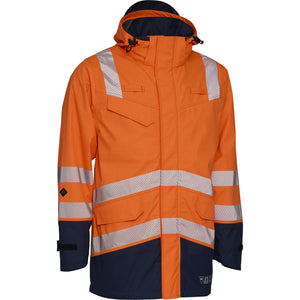 ELKA Rainwear - Securetech Multinorm Electric Arc Jacket Class 2 - Fluorescent Orange/Navy