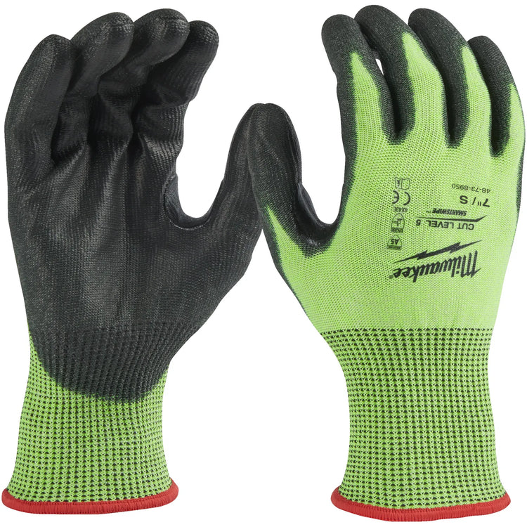 Milwaukee High-Visibility Cut Level E Gloves