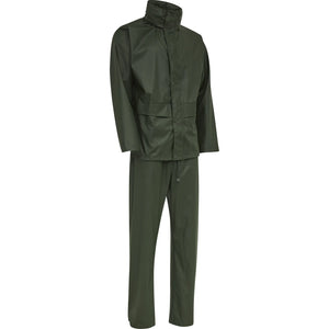 ELKA Rainwear - Dry Zone Rain Jacket and Rain Pants PU Rain Set - Olive