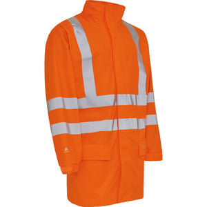 ELKA Rainwear - Dry Zone Visible Jacket extra length - Fluorescent Orange