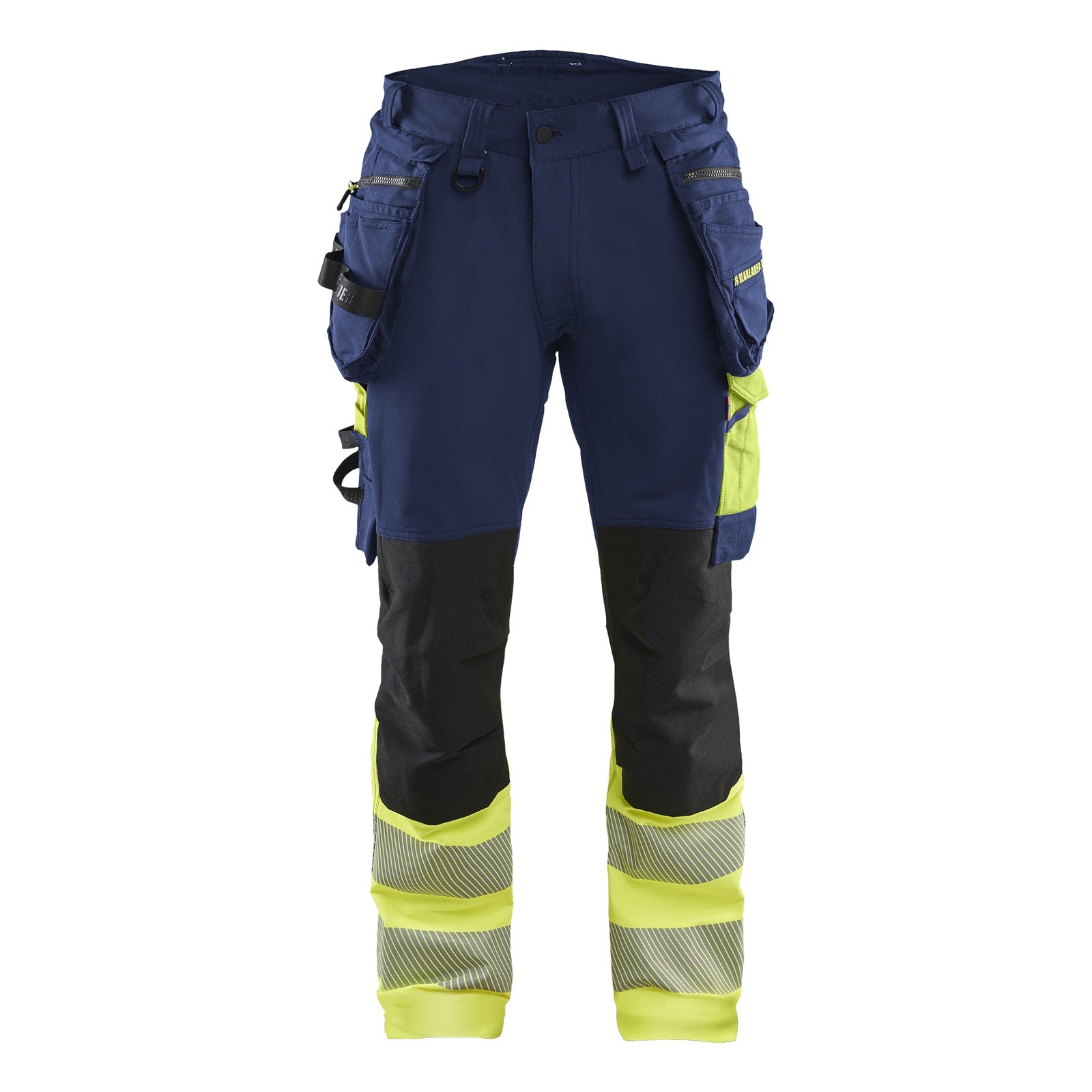 Blaklader BLAKLADER 11251648 Hi Vis Trousers 4 Way Stretch Hi Vis Reflective Work Trousers Men - Double Weave - 112516488933