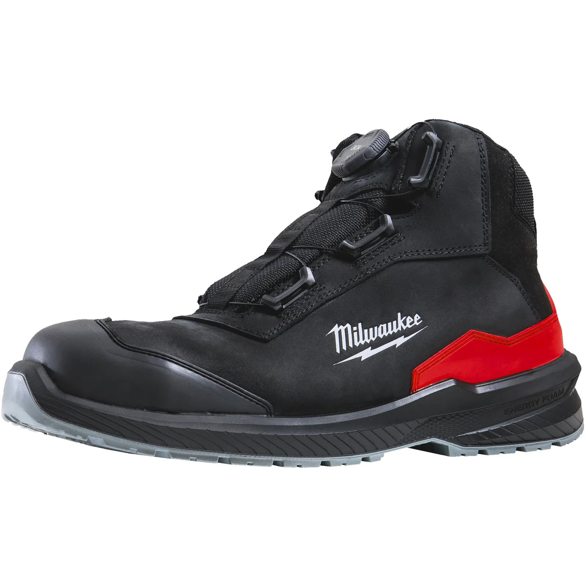 Milwaukee FLEXTRED™ S3S BOA® Mid-Cut Safety Shoes ESD B1M110133 - Black