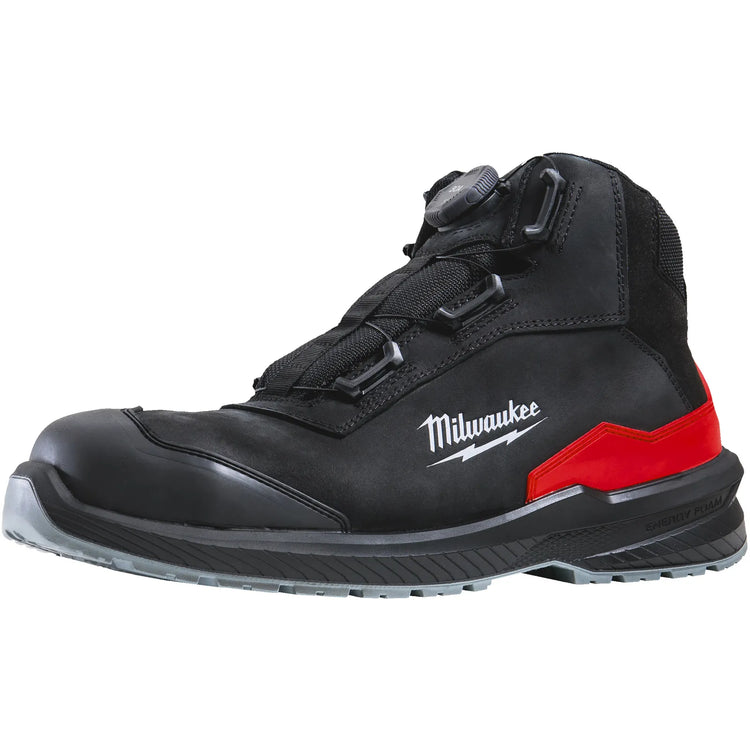 Milwaukee FLEXTRED™ S3S BOA® Mid-Cut Safety Shoes ESD B1M110133 - Black