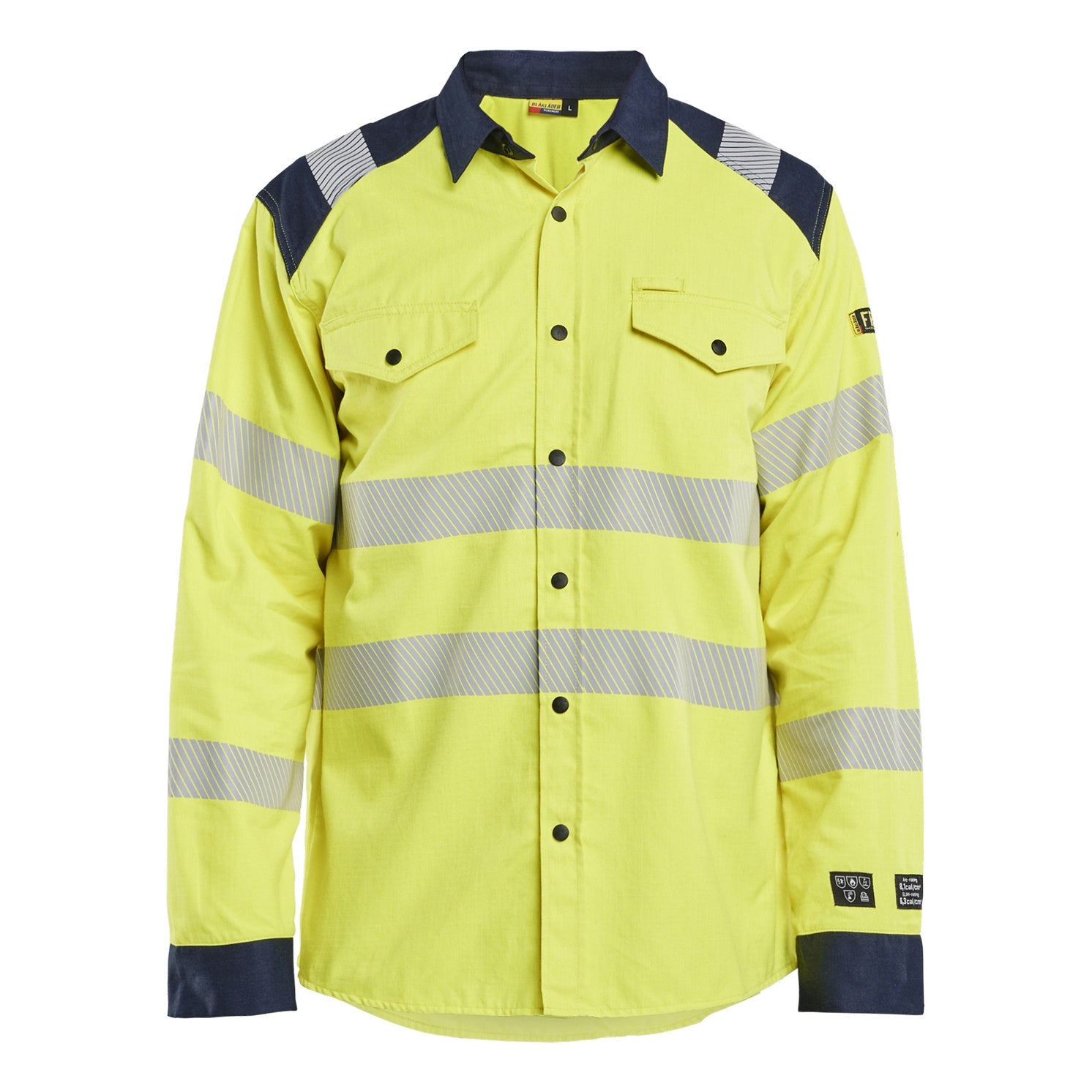 Blaklader BLAKLADER 32391517 Multinorm shirt Hi Vis Reflective Long Sleeve Work Shirt MEN - Flame Retardant - 323915173389