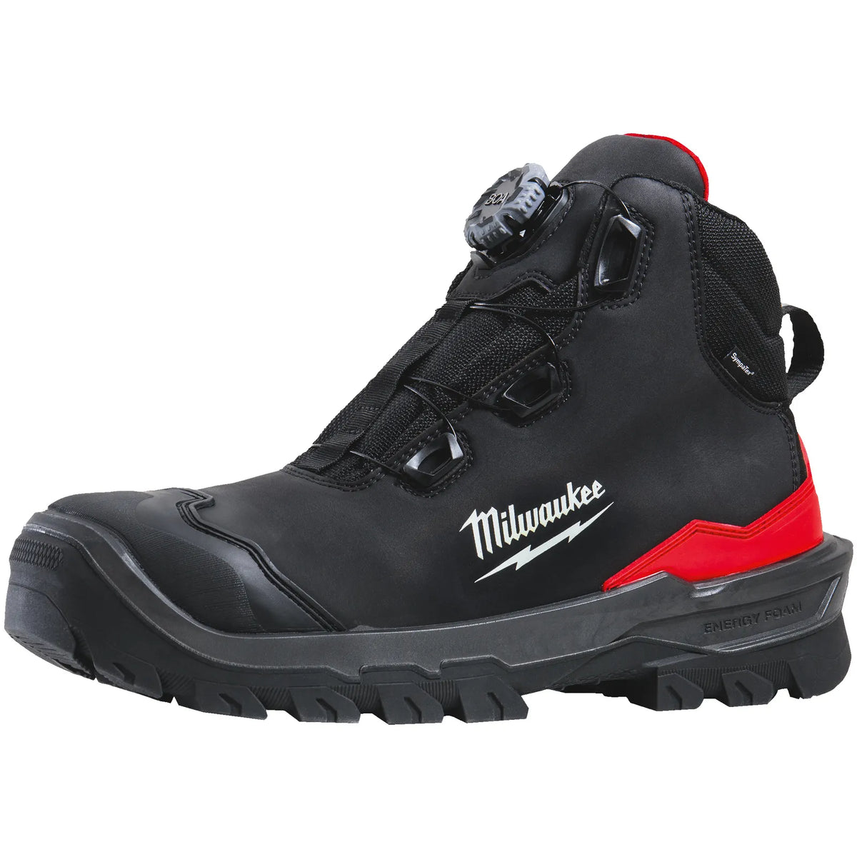 Milwaukee ARMOURTRED™ S7S CI HRO SC FO LG SR Mid-Cut Safety Shoes with BOA B1M110111W - Black