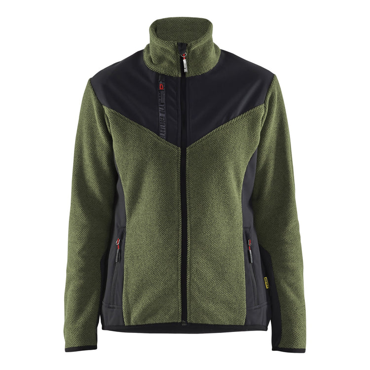 Blaklader BLAKLADER 59432536 Women's Knitted Jacket with Softshell Work Jacket WOMEN - Stretch Fabric - 594325364199
