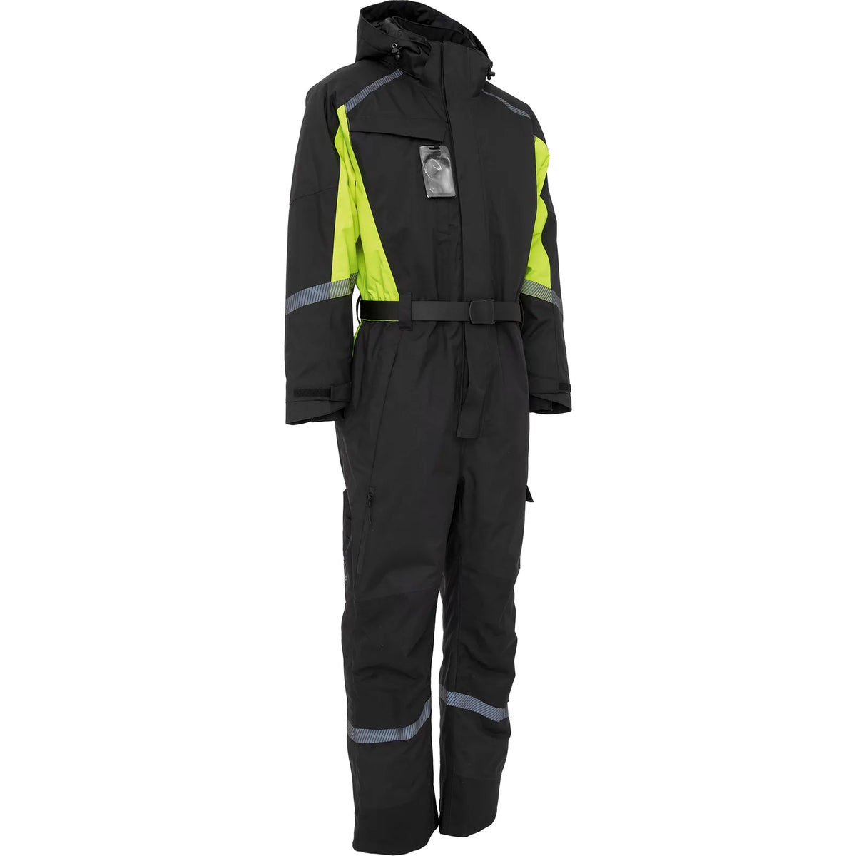 ELKA Rainwear - Working Xtreme Winter Thermal Coverall with recycled padding - Black/Fluorescent Yellow