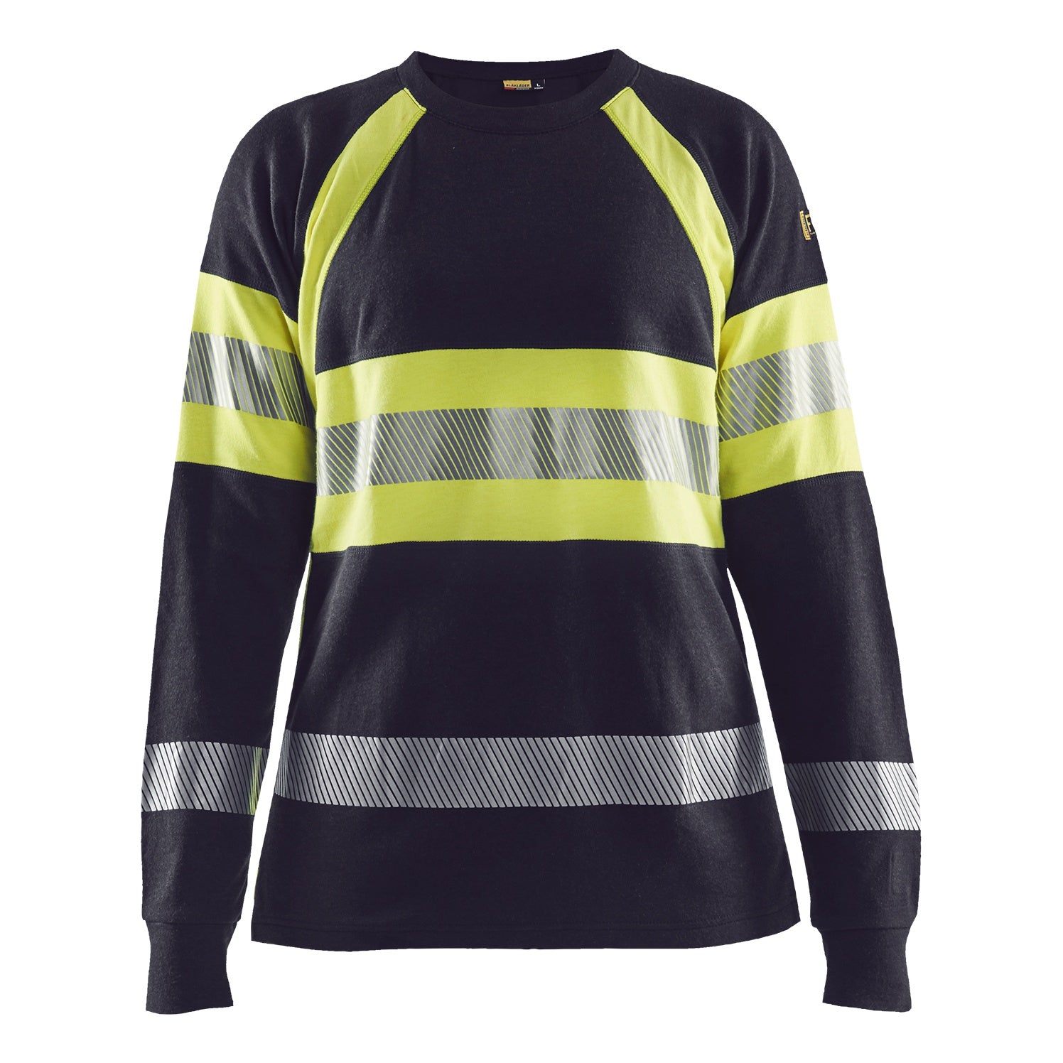 Blaklader BLAKLADER 34941761 Women's Multinorm long sleeved t shirt Hi Vis Reflective Long Sleeve Work T-Shirt WOMEN - Flame Retardant - 349417618933