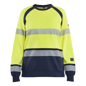 Blaklader BLAKLADER 34541762 WOMEN'S SWEATSHIRT MULTINORM Hi Vis Reflective Work Sweatshirt WOMEN - Flame Retardant - 345417623389