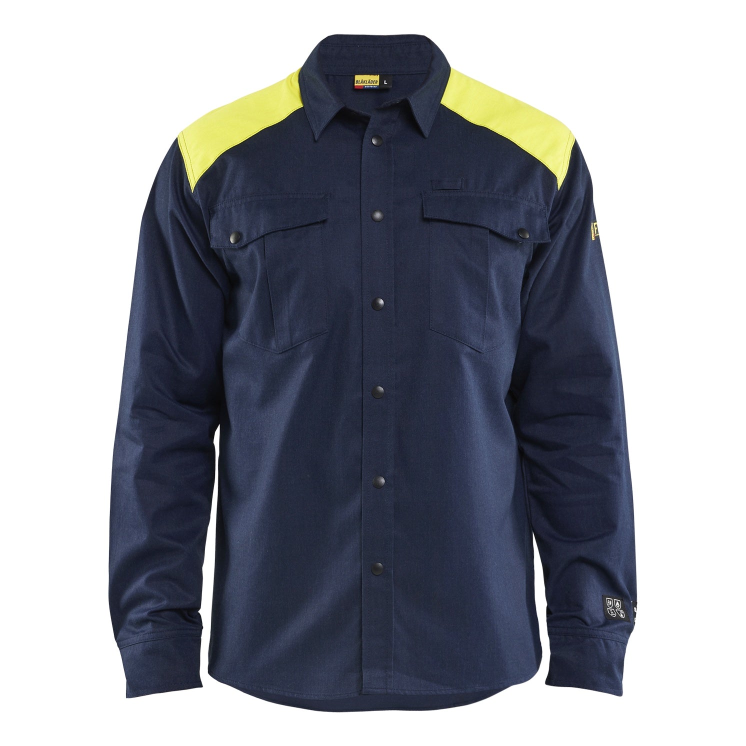 Blaklader BLAKLADER 32381517 Multinorm Shirt Hi Vis Reflective Long Sleeve Work Shirt MEN - Flame Retardant - 323815178933