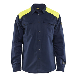 Blaklader BLAKLADER 32381517 Multinorm Shirt Hi Vis Reflective Long Sleeve Work Shirt MEN - Flame Retardant - 323815178933