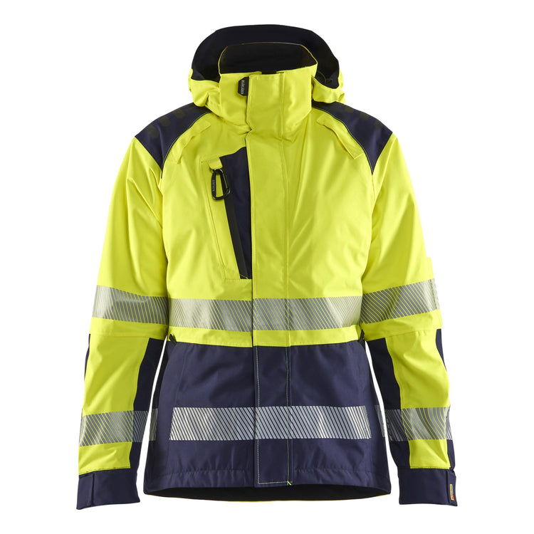 Blaklader BLAKLADER 44361987 Women’s Hi Vis Shell Jacket Hi Vis Reflective Shell Work Jacket WOMEN - Waterproof - 443619873389