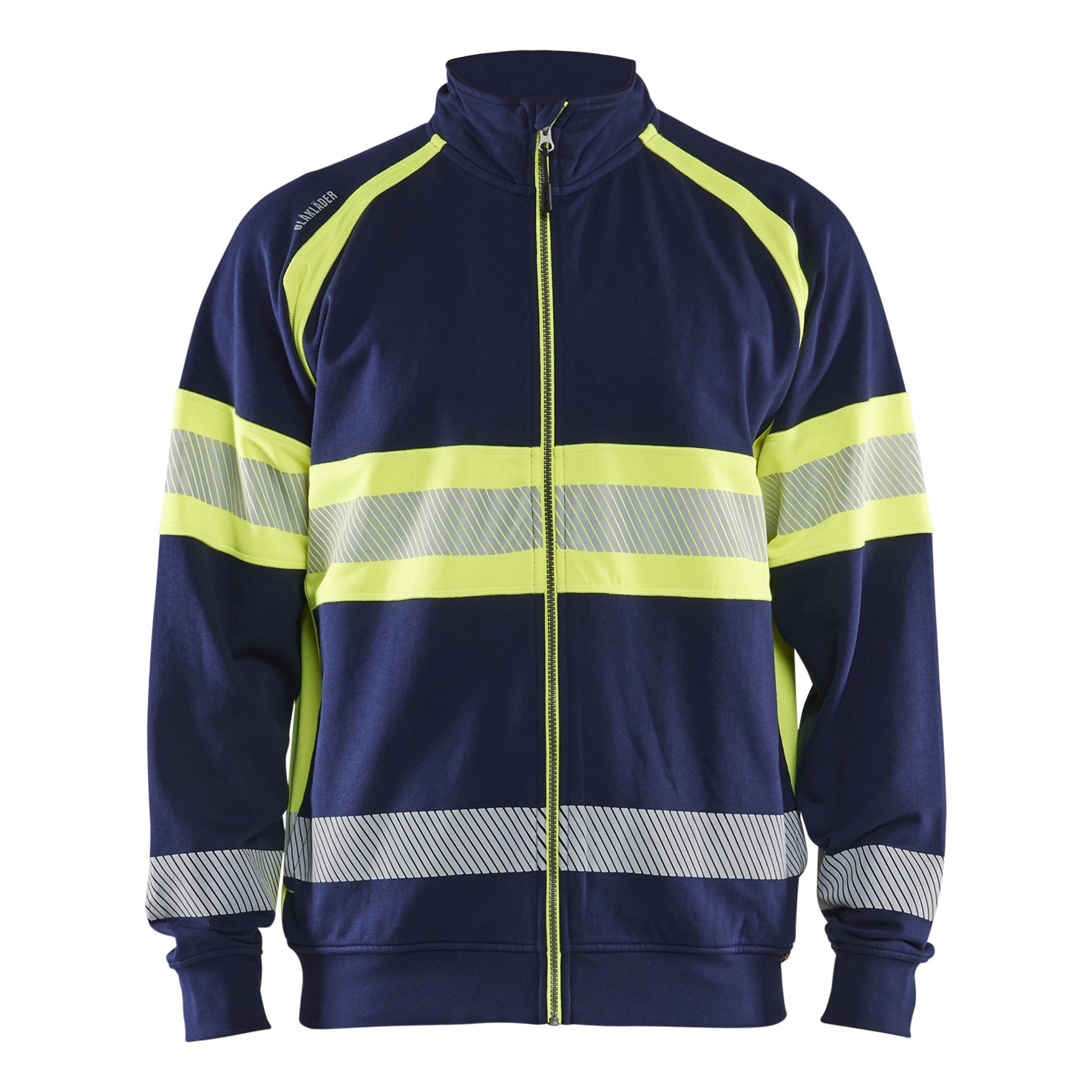 Blaklader BLAKLADER 35511158 Hi Vis Sweater Hi Vis Reflective Full-zip Work Sweatshirt MEN - 100% Cotton - 355111588933
