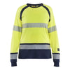 Blaklader BLAKLADER 34371737 Women's Long sleeved T shirt Multinorm Hi Vis Reflective Long Sleeve Work T-Shirt WOMEN - Flame Retardant - 343717373389