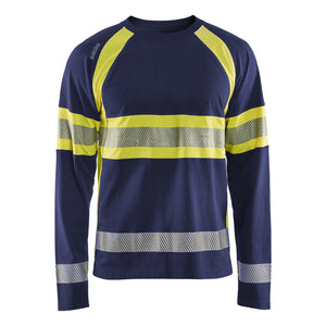 Blaklader BLAKLADER 35101030 Hi Vis Long Sleeved T Shirt Hi Vis Reflective Long Sleeve Work T-Shirt MEN - 100% Cotton - 351010308833