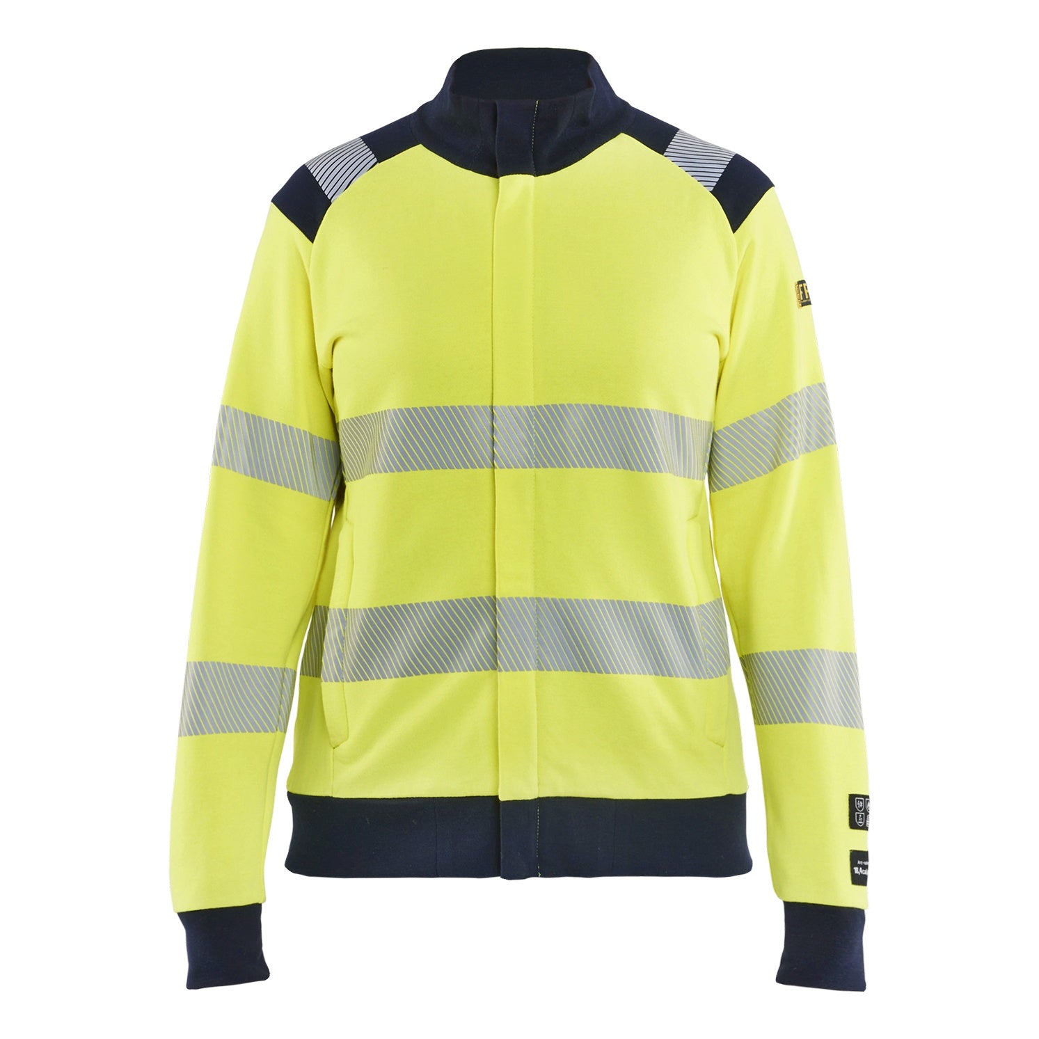 Blaklader BLAKLADER 34711762 Hi Vis Reflective Full Zip Work Sweatshirt WOMEN - Flame Retardant - 347117623389