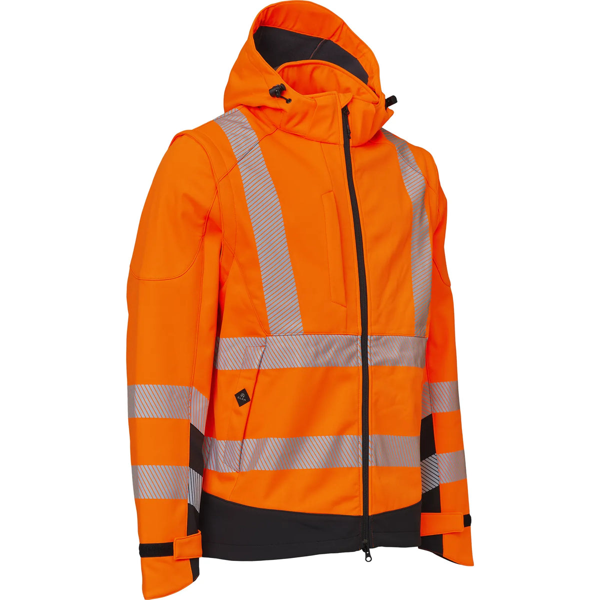 ELKA Rainwear - Visible Xtreme Softshell Jacket with detachable sleeves - Fluorescent Orange/Black