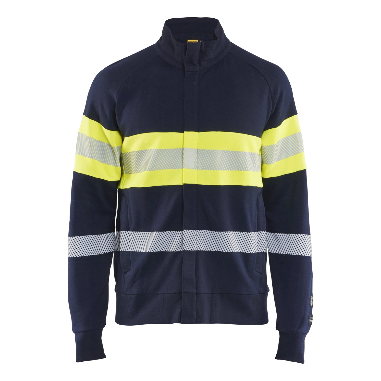 Blaklader BLAKLADER 34621762 MULTINORM Hi Vis Reflective Full-Zip Work Sweatshirt MEN - Flame Retardant - 346217628933