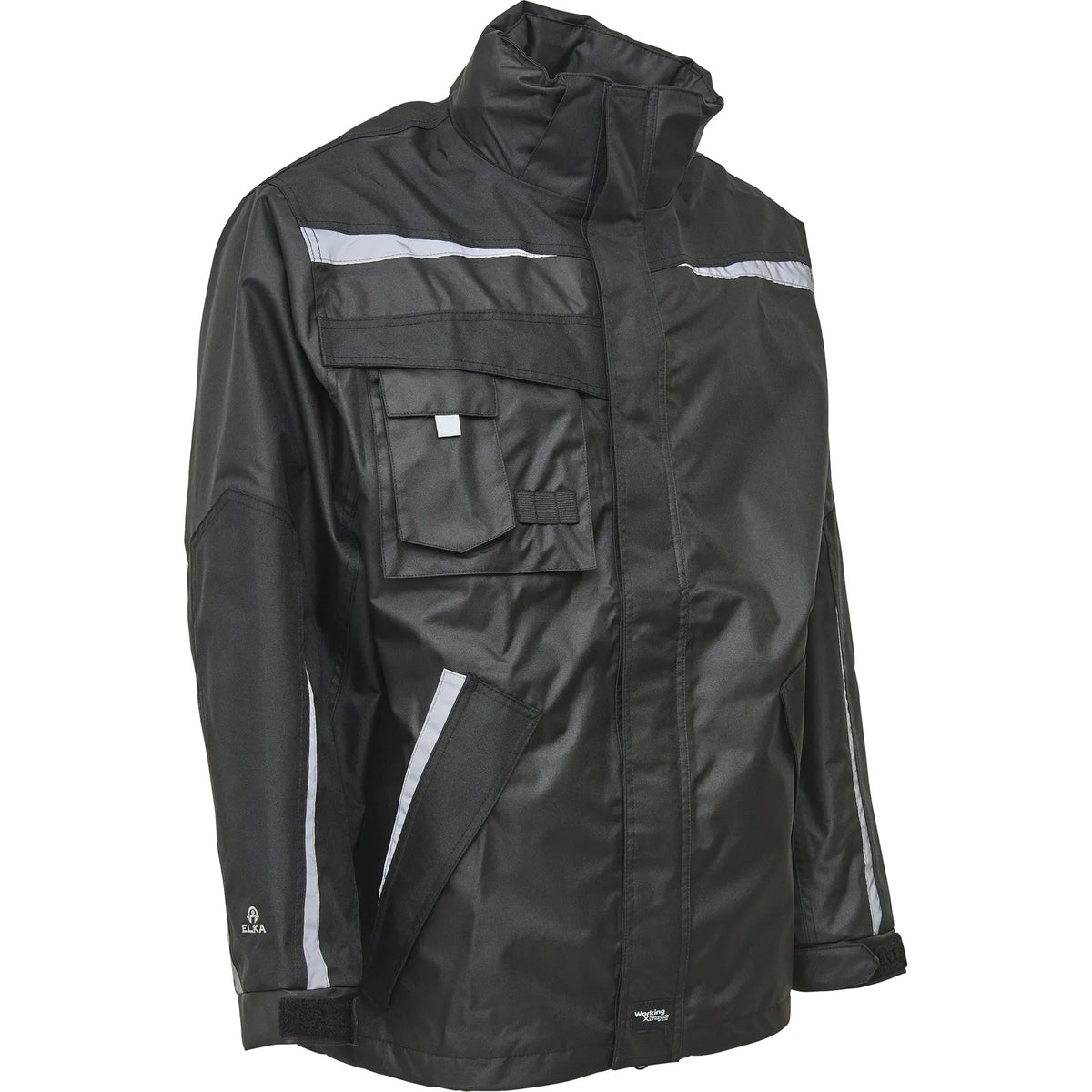 ELKA Rainwear - Working Xtreme Oxford rain jacket with reflective tape - Black