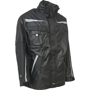 ELKA Rainwear - Working Xtreme Oxford rain jacket with reflective tape - Black