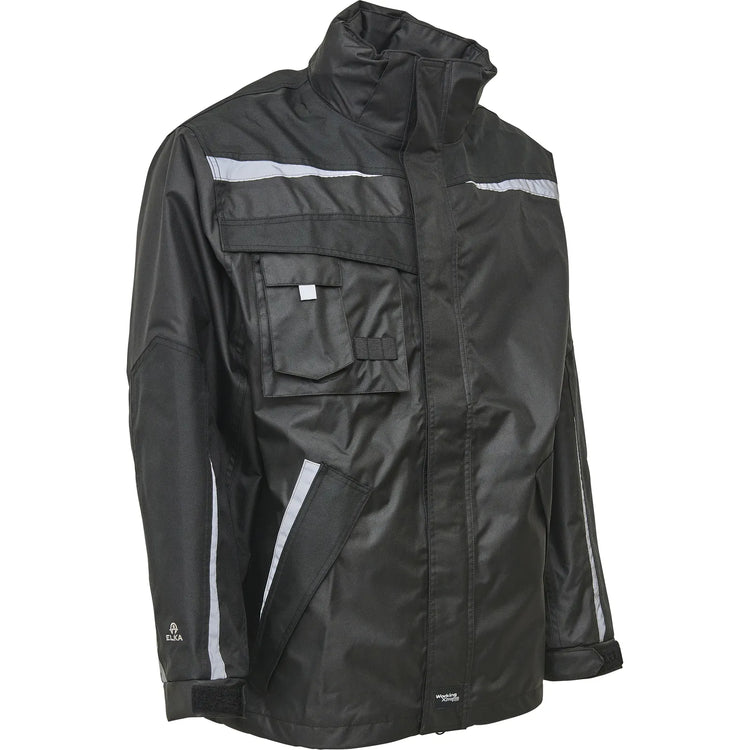 ELKA Rainwear - Working Xtreme Oxford rain jacket with reflective tape - Black
