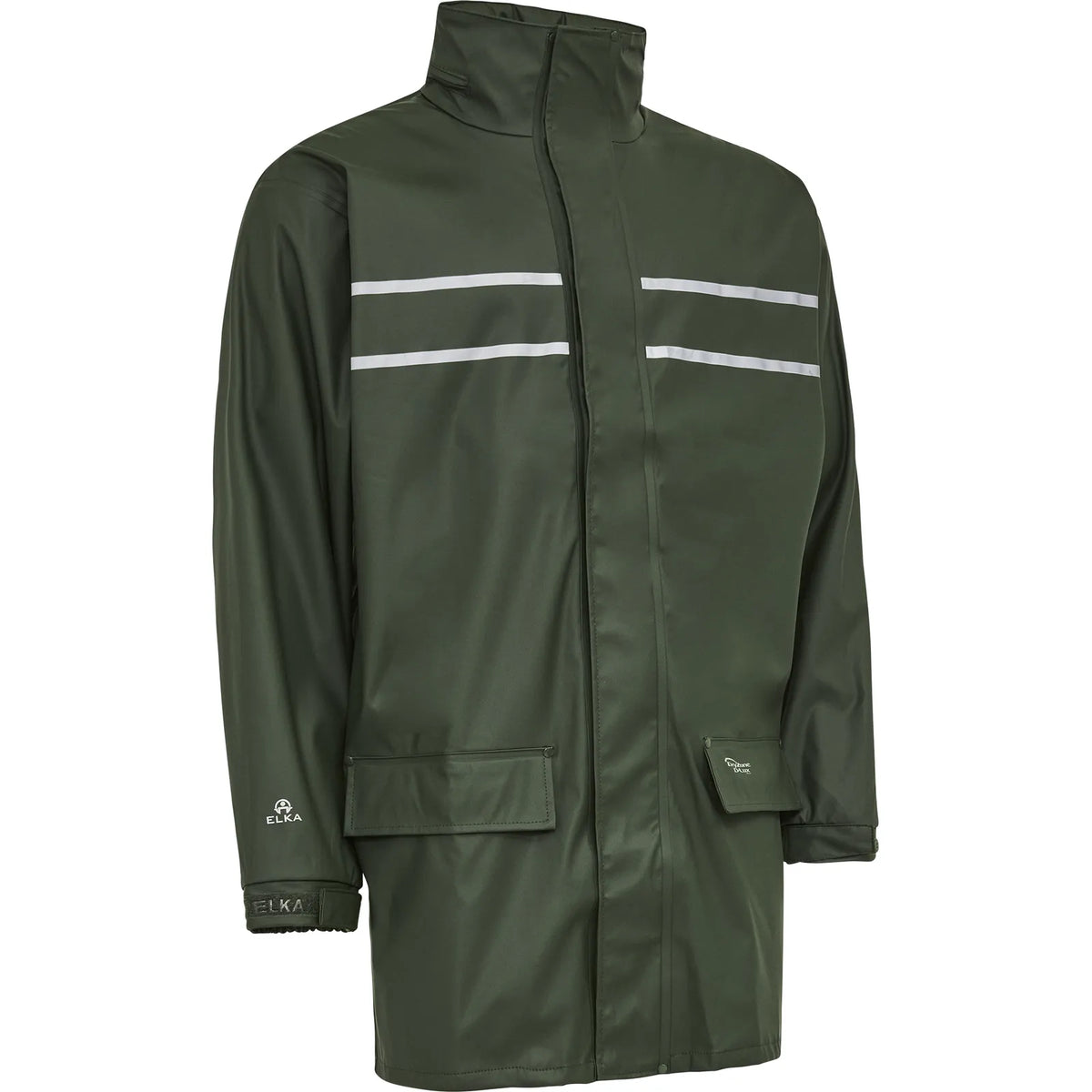ELKA Rainwear - Dry Zone D-Lux PU Rain Jacket with extra length - Olive