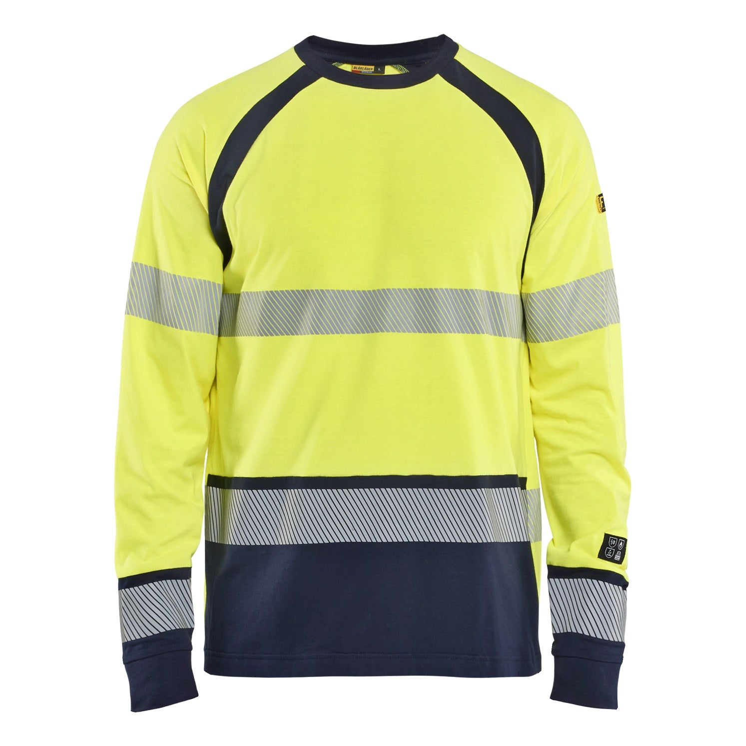 Blaklader BLAKLADER 34361737 Long sleeved T shirt Multinorm Hi Vis Reflective Long Sleeve Work T-Shirt MEN - Flame Retardant - 343617373389