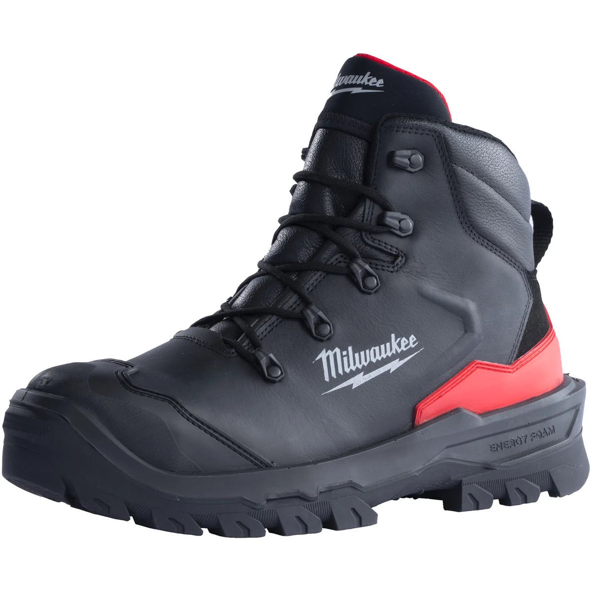 Milwaukee ARMOURTRED™ S3S HRO SC FO LG SR Mid-Cut Safety Shoes ESD 1M110111W - Black