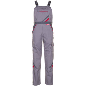 Planam Highline Dungarees zinc/slate/red - Model view 1
