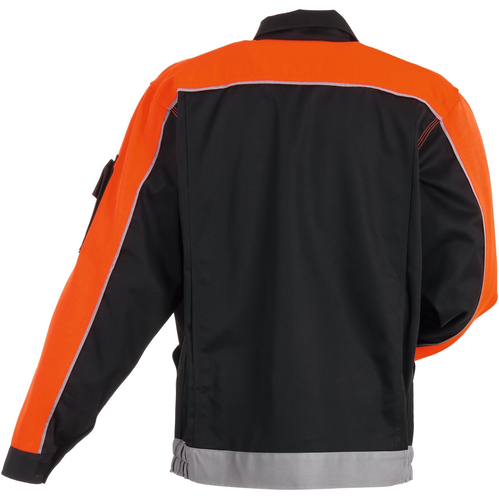 Planam Visline V1 Waisted Jacket black/orange/zinc - Model view 2