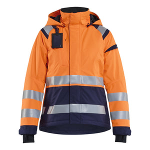 Blaklader BLAKLADER 49041987 Women's Hi Vis Shell Jacket Hi Vis Reflective Shell Work Jacket WOMEN - Waterproof - 490419875389