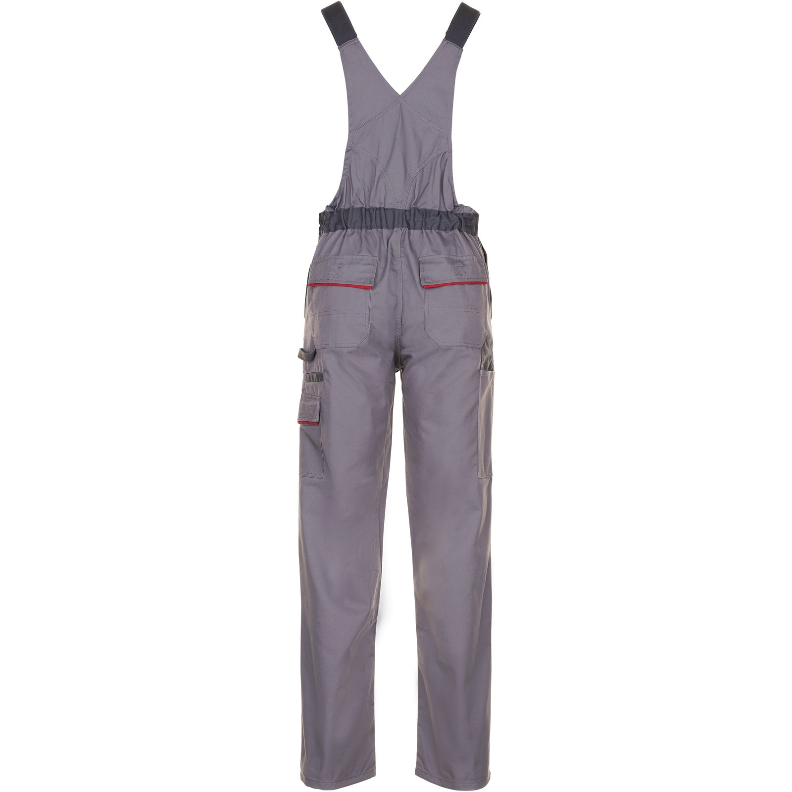 Planam Highline Dungarees zinc/slate/red - Model view 2