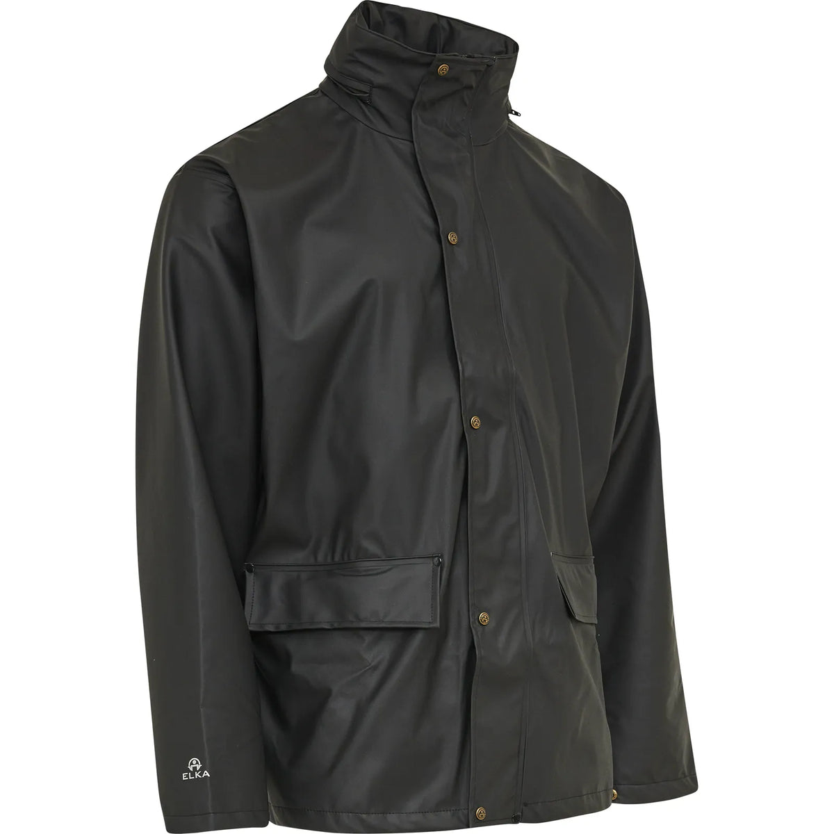 ELKA Rainwear - Dry Zone PU Rain Jacket - Black