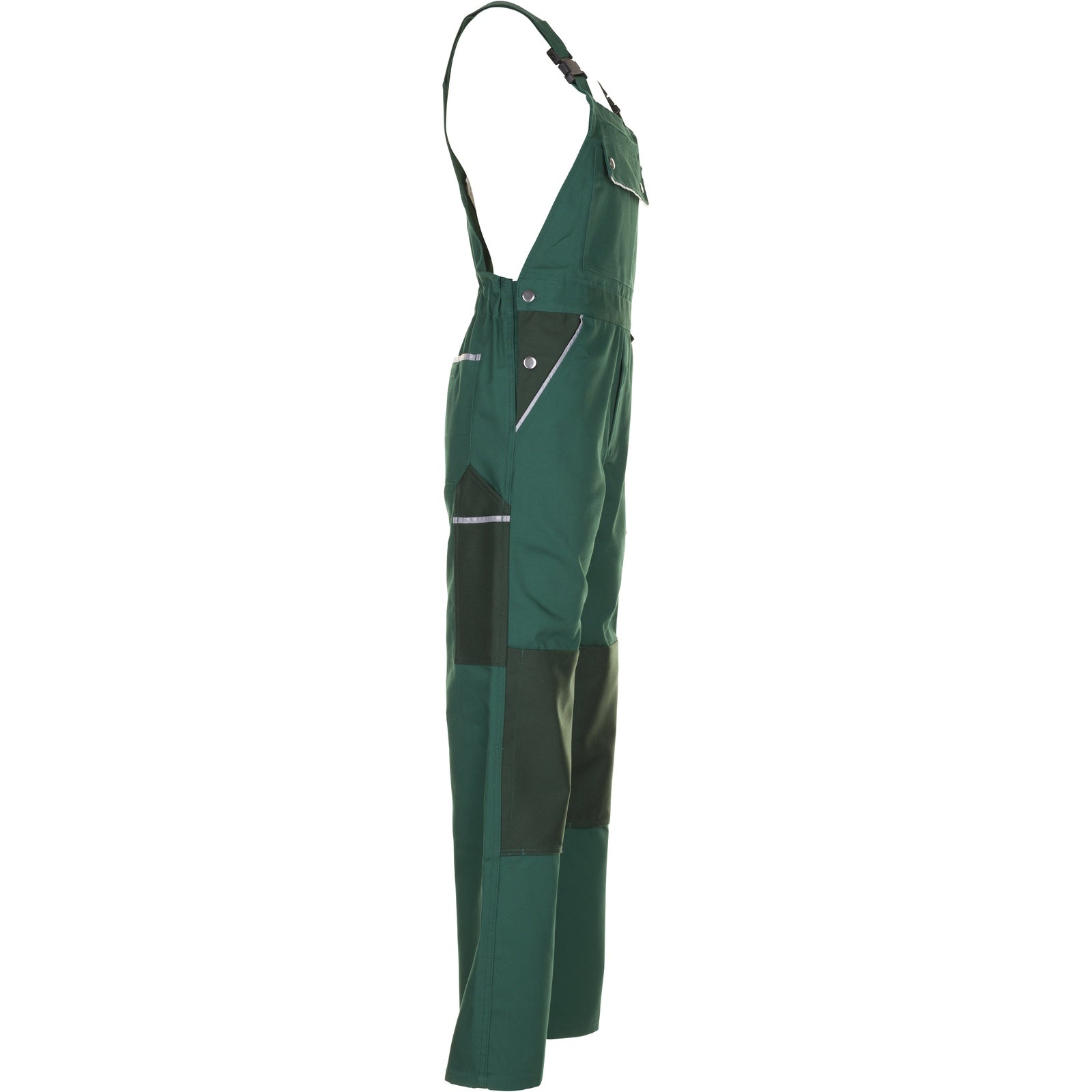 Planam Canvas 320 Dungarees green/green - Model view 3