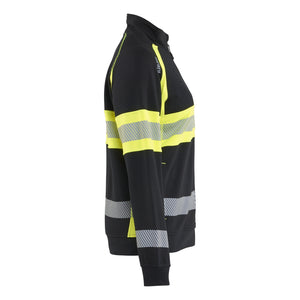 Blaklader BLAKLADER 35051158 Hi Vis Reflective Full-zip Work Sweatshirt WOMEN - 100% Cotton - 350511589933_CR